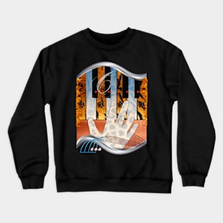 Piano C chord on fire Crewneck Sweatshirt